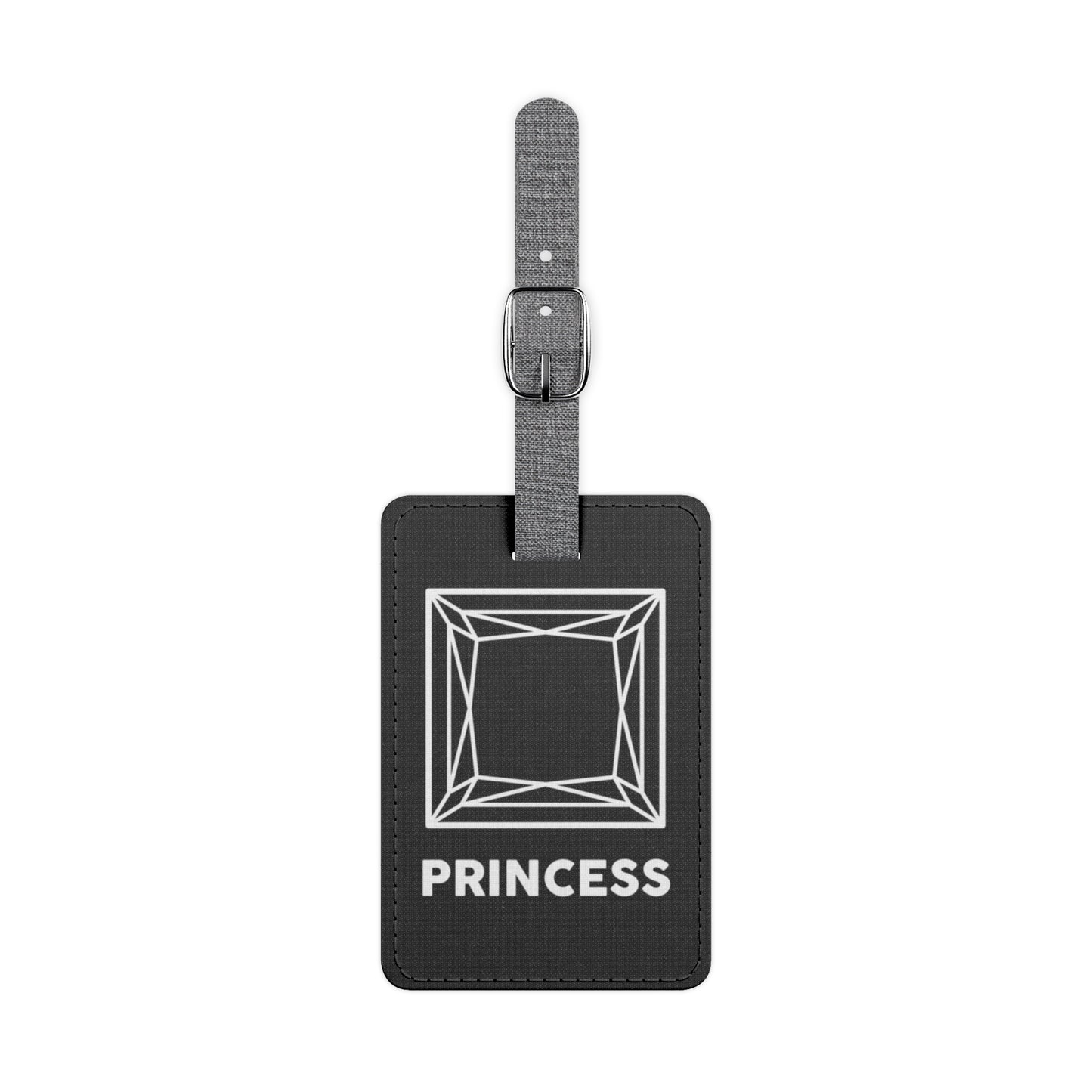 Étiquette de bagage Princesse, rectangulaire