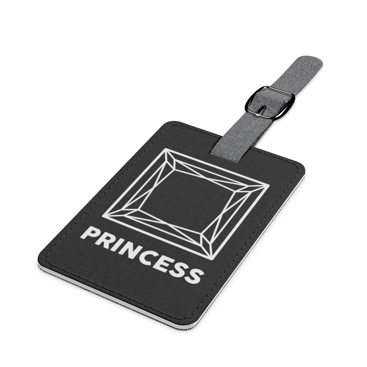 Étiquette de bagage Princesse, rectangulaire