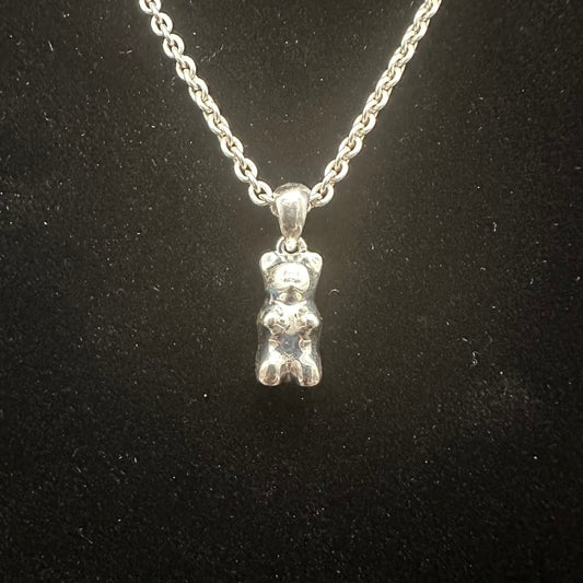 Sterling Silver Gummy Bear Pendant - A Sweet and Stylish Delight