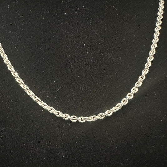 2mm Sterling Silver Oval Trace Chain - Made in Italy